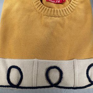 Thick cotton sweater with embellishment